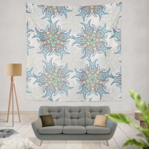 Twirls Continuous Pattern Wall Tapestry