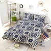 Two Colored Arabesque Pattern Bedding Set