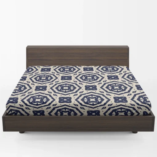 Two Colored Arabesque Pattern Fitted Sheet 1