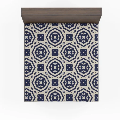 Two Colored Arabesque Pattern Fitted Sheet