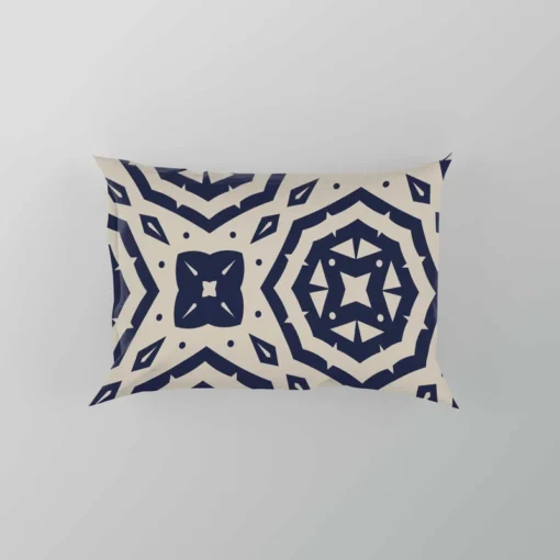 Two Colored Arabesque Pattern Pillow Case