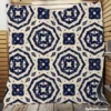 Two Colored Arabesque Pattern Quilt Blanket