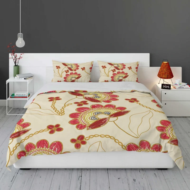 Ukrainian Floral Embroidery Bedding Set 1