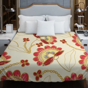 Ukrainian Floral Embroidery Duvet Cover