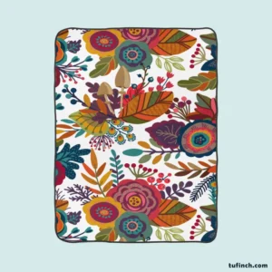 Ukrainian Folk Art Fleece Blanket 1