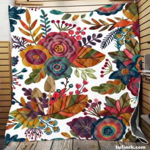 Ukrainian Folk Art Quilt Blanket