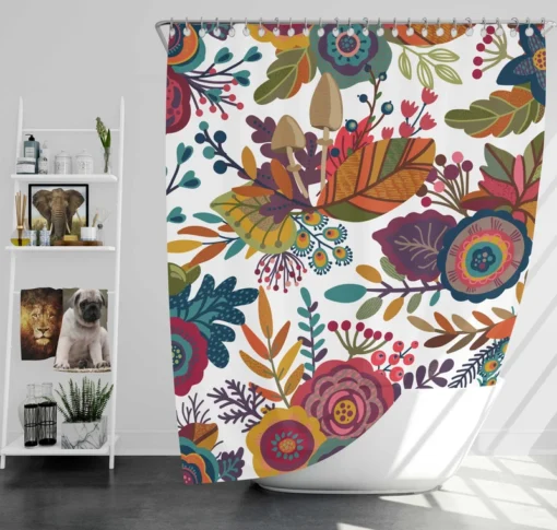 Ukrainian Folk Art Shower Curtain