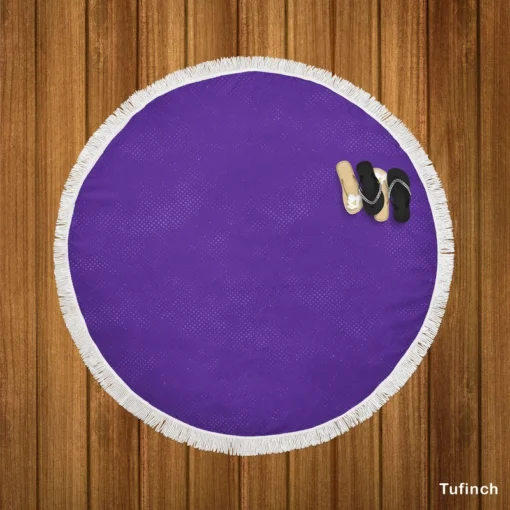 Ultra Violet Color Round Beach Towel