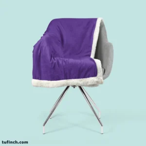 Ultra Violet Color Sherpa Fleece Blanket 2