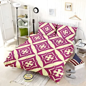 Unique Purple Indonesian Batik Bedding Set