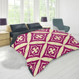 Unique Purple Indonesian Batik Duvet Cover 1