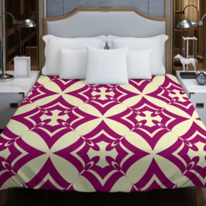 Unique Purple Indonesian Batik Duvet Cover