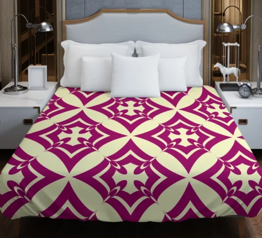 Unique Purple Indonesian Batik Duvet Cover