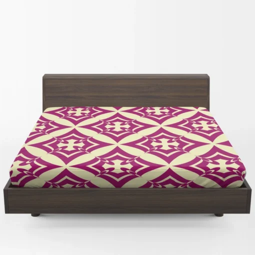 Unique Purple Indonesian Batik Fitted Sheet 1