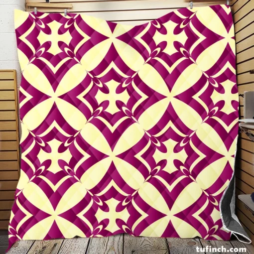 Unique Purple Indonesian Batik Quilt Blanket