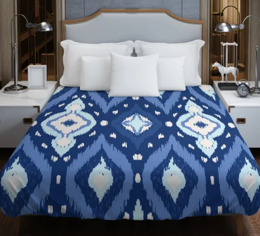 Uzbek Ikat Design Duvet Cover