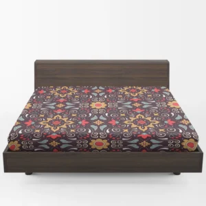 Uzbekistan Folk Art Design Fitted Sheet 1