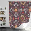 Uzbekistan Folk Art Design Shower Curtain