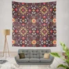 Uzbekistan Folk Art Design Wall Tapestry