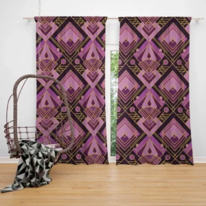 Varli Art Deco Pattern Curtain