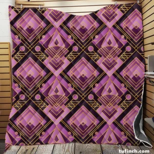 Varli Art Deco Pattern Quilt Blanket