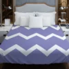 Very Peri Blue Chevron Design Duvet Cover