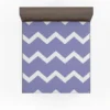 Very Peri Blue Chevron Design Fitted Sheet