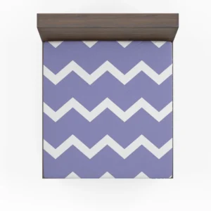 Very Peri Blue Chevron Design Fitted Sheet