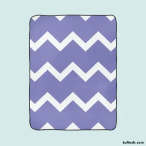 Very Peri Blue Chevron Design Fleece Blanket 1