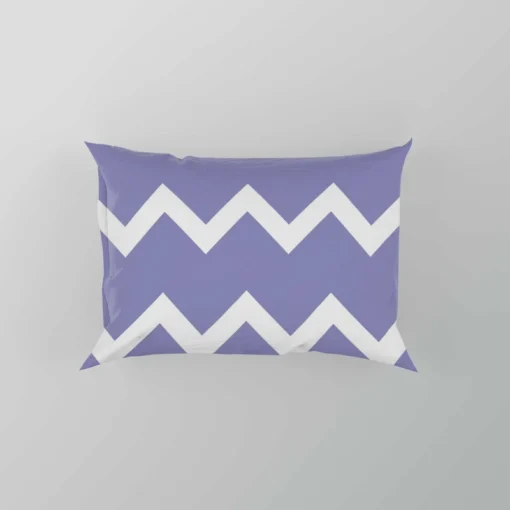 Very Peri Blue Chevron Design Pillow Case