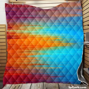 Vibrant Colored Abstract Quilt Blanket