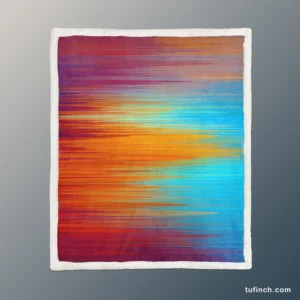 Vibrant Colored Abstract Sherpa Fleece Blanket 1