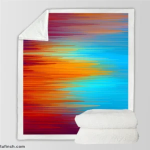 Vibrant Colored Abstract Sherpa Fleece Blanket