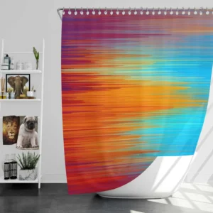 Vibrant Colored Abstract Shower Curtain