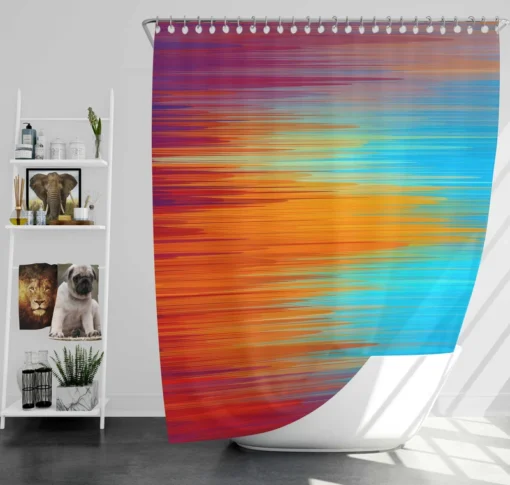 Vibrant Colored Abstract Shower Curtain