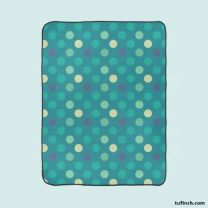 Vibrant Polka Dots Pattern Fleece Blanket 1