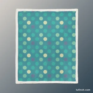 Vibrant Polka Dots Pattern Sherpa Fleece Blanket 1