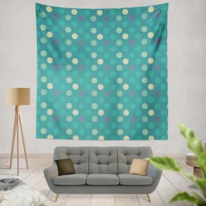 Vibrant Polka Dots Pattern Wall Tapestry