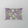 Vibrant Purple And Green Flowers Pillow Case