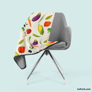 Vibrant Vegetable Seamless Pattern Fleece Blanket 2