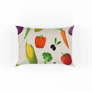 Vibrant Vegetable Seamless Pattern Pillow Case