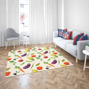 Vibrant Vegetable Seamless Pattern Rug 2