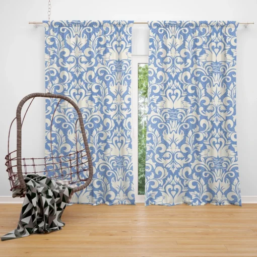 Victorian Royal Damask Design Curtain