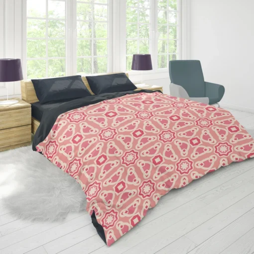 Vietnam Traditional Pattern Pink Duvet Cover 1