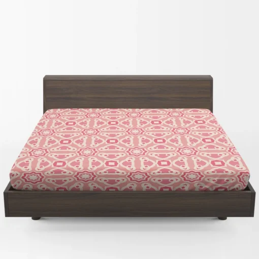 Vietnam Traditional Pattern Pink Fitted Sheet 1