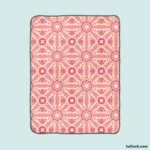 Vietnam Traditional Pattern Pink Fleece Blanket 1