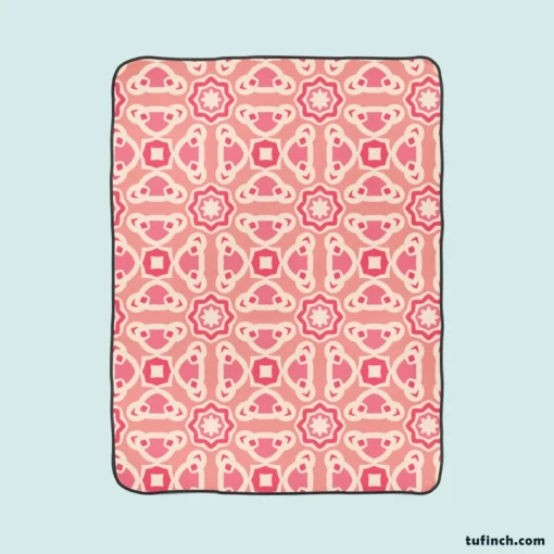 Vietnam Traditional Pattern Pink Fleece Blanket 1