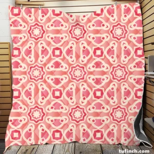 Vietnam Traditional Pattern Pink Quilt Blanket