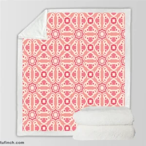 Vietnam Traditional Pattern Pink Sherpa Fleece Blanket