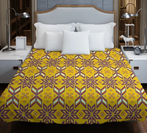 Vietnamese Ethnic Pattern Duvet Cover